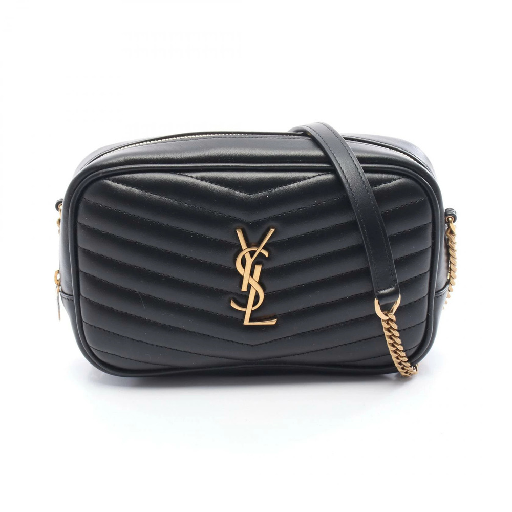 Saint Laurent Paris LOU Bag Shoulder Leather Black